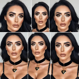 Luzian Vivian Valenzuela es un chico de presencia elegante y llamativa sin caer en lo exagerado, de esos que no necesitan hacer mucho para que la gente se fije en ellos. Tiene un rostro fino, juvenil y armonioso, con facciones suaves pero bien definidas que transmiten una mezcla extraña entre tranquilidad y misterio. Su cuerpo es delgado, pero claramente atlético; no posee una musculatura enorme ni busca verse imponente, sino que tiene una complexión ligera, ágil y bien cuidada. Precisamente porque su figura no es excesivamente robusta, los rasgos de su rostro destacan aún más, haciendo que la atención se concentre primero en su mirada y expresiones.  Sus ojos son su característica más memorable: de un azul cielo extremadamente claro y brillante, tan limpios e intensos que parecen destacar incluso desde lejos. Su mirada suele ser calmada y neutral, pero el color de sus ojos hace que resulte difícil ignorarla. Debajo de ellos lleva dos marcas pequeñas en forma de “> <”, perfectamente ubicadas para darle un aspecto más distintivo sin romper la naturalidad de su rostro. Además, una cicatriz fina pero visible atraviesa una parte de su cara, añadiendo carácter y haciendo que su apariencia se sienta menos perfecta y más auténtica.  Su cabello es negro azabache, suave y ligeramente despeinado, con mechones que caen de forma natural alrededor de su rostro. Tiene reflejos azul oscuro que aparecen bajo ciertas luces y un degradado rojo oculto en la parte trasera, visible principalmente cuando se mueve o gira la cabeza. El cabello llega aproximadamente hasta las orejas, enmarcando su rostro y reforzando la atención sobre sus ojos.  En una sola oreja lleva un pendiente dorado en forma de cruz. Alrededor del cuello descansa un collar dorado con un corazón como pieza central, un detalle elegante y personal que contrasta con el resto de su apariencia más oscura. También usa un anillo discreto y un tatuaje ornamental inspirado en diseños complejos que comienza en el cuello, se extiende por el hombro, baja por todo el brazo y termina en la parte trasera de la palma de la mano, integrándose con naturalidad en su imagen.  Viste una camisa blanca impecable cubierta por un chaleco negro fino con botones negros rodeados de detalles dorados. Encima lleva una chaqueta negra elegante con adornos dorados muy sutiles que aportan sofisticación sin llamar demasiado la atención. El conjunto se completa con pantalones negros, manteniendo una paleta dominada por el negro, el dorado, el azul y pequeños toques de rojo y blanco.  En conjunto, Luzian transmite la imagen de alguien atractivo sin esforzarse por serlo: una persona de apariencia refinada, mirada inolvidable y detalles cuidadosamente elegidos. Tiene el equilibrio entre lo adorable y lo serio, entre lo elegante y lo accesible, logrando que quien lo vea recuerde primero sus ojos, luego su cabello y finalmente todos los pequeños detalles que hacen que parezca único.