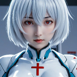 Ayanami rei ,  waifu art style , 4k , accurately identical to the reference