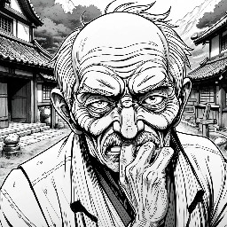 Create ONE traditional black and white manga page (not a webtoon). The page tells a short, funny fantasy scene.  Story: A young adventurer arrives at a small village to ask an old villager where the Demon King's castle is. The old villager confidently points in the wrong direction while another villager silently facepalms in the background. The protagonist realizes the old man has no idea what he is talking about. The final panel ends with a comedic reaction.  Page layout:  - 6 varied manga panels. - Natural reading flow. - Traditional Japanese manga composition. - Cinematic paneling, not perfectly aligned. - Simple backgrounds that support the scene. - Clear storytelling and readable action.  Drawing style (highest priority):  - Looks like a manga drawn completely by hand by an independent Japanese mangaka. - Simple, slightly imperfect anatomy. - Natural line weight with small imperfections. - Loose ink strokes. - No polished digital finish. - Expressive faces with exaggerated comedy. - Easy-to-draw proportions. - Clean but not perfect. - Slight asymmetry is welcome. - Amateur indie manga feeling. - Traditional screentones and simple black shadows. - Minimal cross-hatching. - Simple clothing folds. - Simple perspective. - Characters interact naturally and maintain eye contact. - Avoid stiff poses. - Avoid symmetrical faces. - Avoid plastic-looking hair.  Characters:  - Young hero with simple anime proportions. - Old villager with a slightly hunched posture, wrinkled face, messy eyebrows, simple clothing, funny expressions. - Background villager reacting with a facepalm.  Camera: Mix wide shot, medium shot, close-up, reaction close-up and final comedic panel.  Mood: Comedy, light-hearted fantasy, classic manga humor, expressive reactions, natural acting.  ABSOLUTELY AVOID: AI look, glossy rendering, realistic anatomy, hyper-detailed muscles, perfect symmetry, perfect perspective, polished digital painting, 3D appearance, cinematic lighting, over-rendering, photorealism, sharp gradients, shiny skin, oversized eyes, generic AI anime style, empty expressions, stiff bodies, extra fingers, distorted hands, blurry lines, overcomplicated backgrounds.