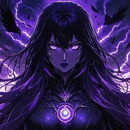 Raven Teen Titans, masterpiece, best quality, anime illustration, ultra detailed, detailed eyes, detailed hair, dark magical atmosphere, glowing purple energy, dramatic lighting, professional anime artwork
