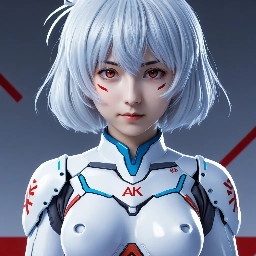 Ayanami rei ,  waifu art style , 4k , accurately identical to the reference