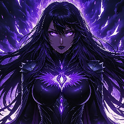 Raven Teen Titans, masterpiece, best quality, anime illustration, ultra detailed, detailed eyes, detailed hair, dark magical atmosphere, glowing purple energy, dramatic lighting, professional anime artwork
