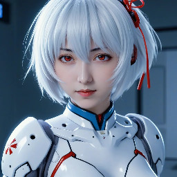 Ayanami rei ,  waifu art style , 4k , accurately identical to the reference